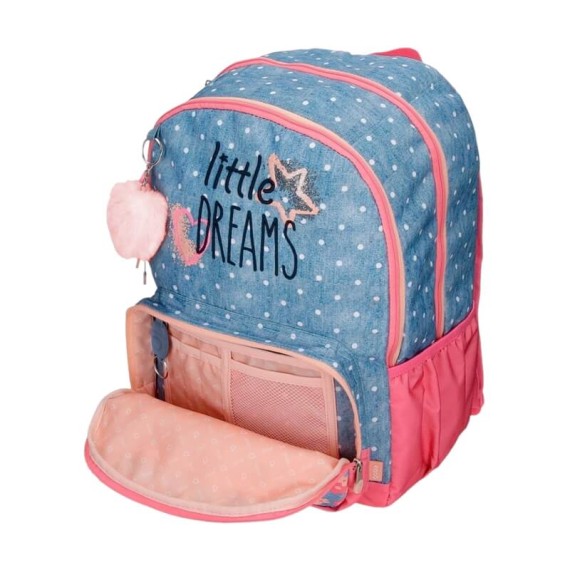 Mochila Escolar Adap. 44cm 2C Enso LITTLE DREAMS Azul | Ref. 186.94927D1