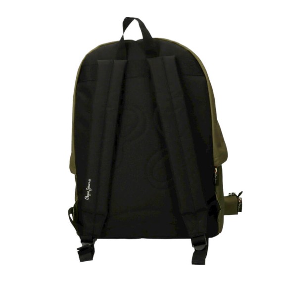 Mochila para Portátil + Estojo Pepe Jeans ARIS EVERGREEN Khaki Escuro | Ref. 186.63392C3