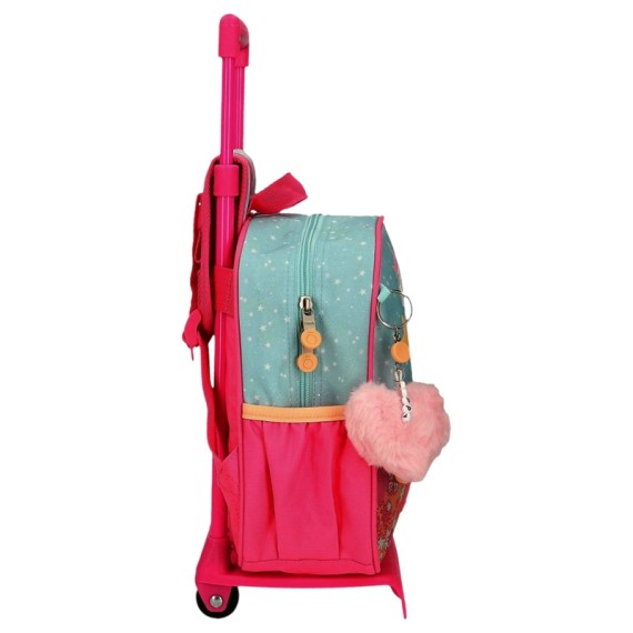 Mochila Pré-Escolar Adap. 25cm c/ Carro Enso BALLOONS Turquesa | Ref. 186.95521T1