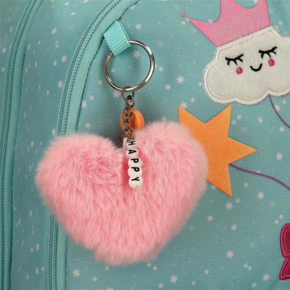 Mochila Pré-Escolar Adap. 25cm c/ Carro Enso BALLOONS Turquesa | Ref. 186.95521T1