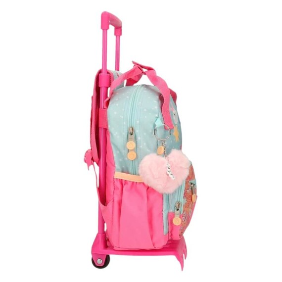 Mochila Pré-Escolar Adap. 28cm c/ Carro Enso BALLOONS Turquesa | Ref. 186.95522T1