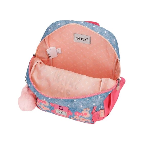 Mochila Pré-Escolar Adap. 28cm c/ Carro Enso LITTLE DREAMS Azul | Ref. 186.94922T1