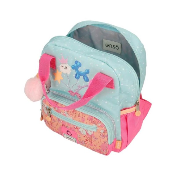 Mochila Pré-Escolar Adap. 28cm Enso BALLOONS Turquesa | Ref. 186.95522D1