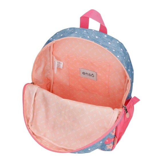 Mochila Pré-Escolar Adap. 32cm c/ Carro Enso LITTLE DREAMS Azul | Ref. 186.94923T1