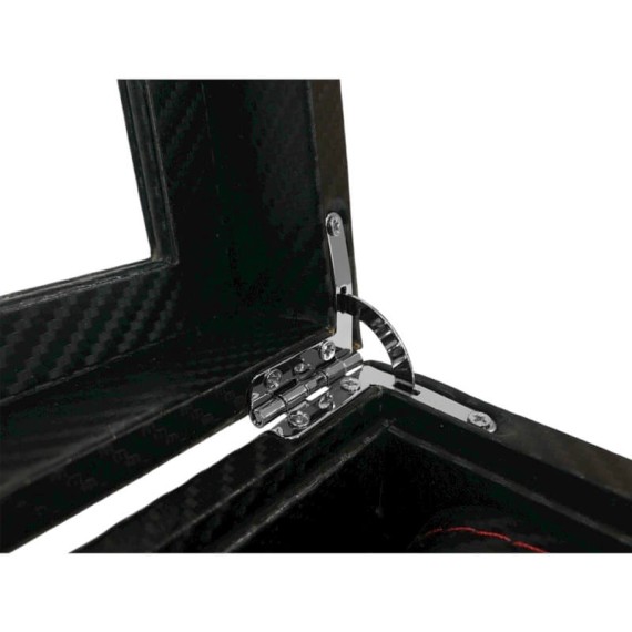 Caixa Protectora para 10 Relógios Retangular c/ Janela Preto/Vermelho | Ref. 338.10RJPV