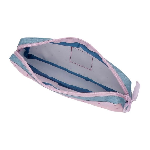 Estojo Escolar Retangular ROLL ROAD Peace Azul | Ref. 186.4864021