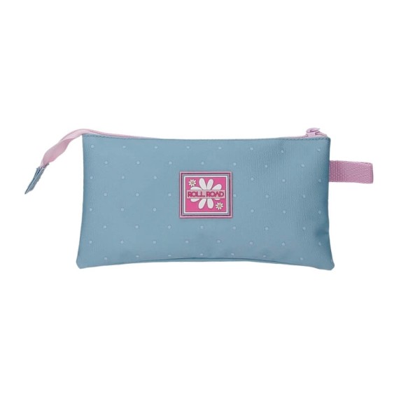 Estojo Escolar Triplo Roll Road PEACE Azul | Ref. 186.4864321