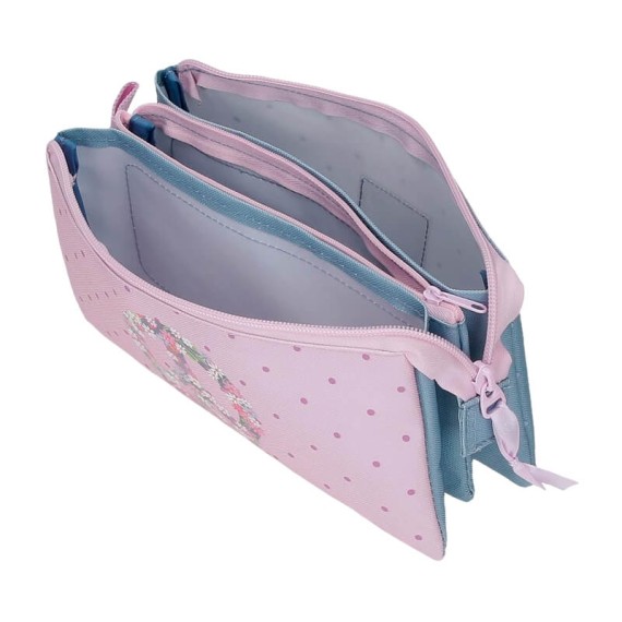 Estojo Escolar Triplo Roll Road PEACE Azul | Ref. 186.4864321