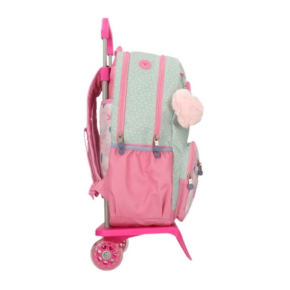 Mochila Escolar Adap. 42Cm Enso c/ Carro LOVE ICE CREAM Rosa | Ref. 186.95626T1