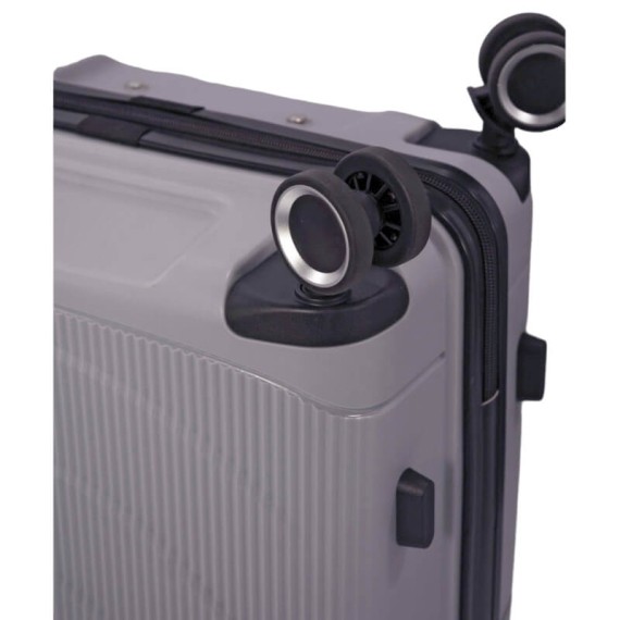 Benzi Mala de Viagem / Trolley Médio 65cm 4 Rodas Exp. BZ5711 Cinza | Ref. 288.BZ5711C-B