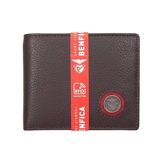 Carteira de Homem para 9CC RFID BENFICA 1182 Castanha | Ref. 254.SLB1182C