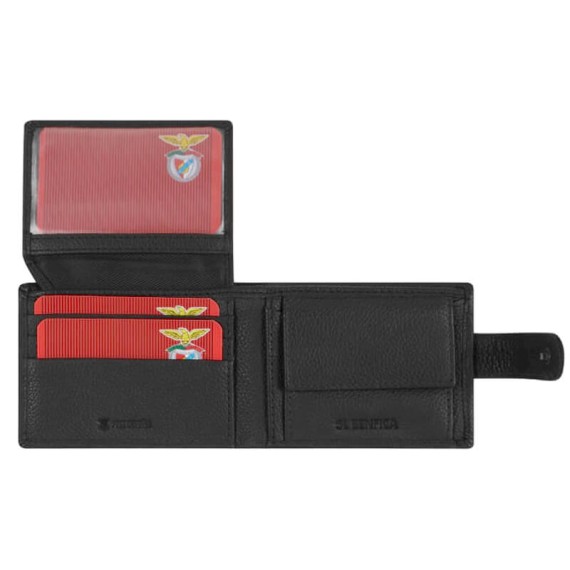 Carteira Pequena c/ Presilha RFID BENFICA 1186 Preta | Ref. 254.SLB1186P