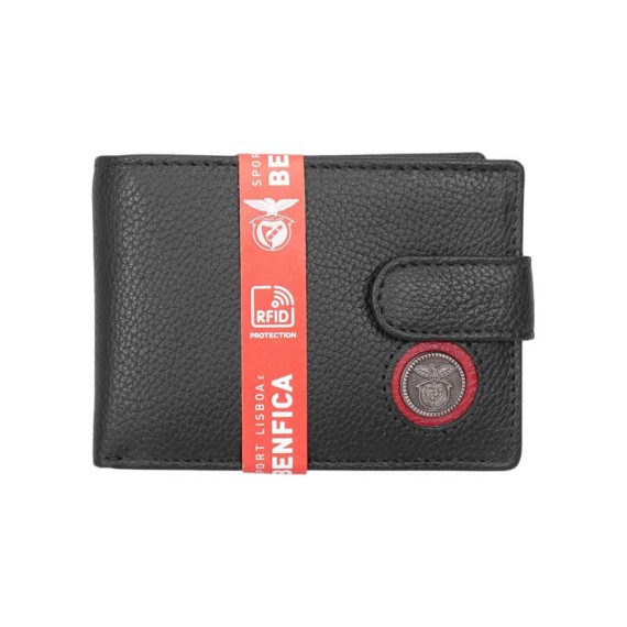 Carteira Pequena c/ Presilha RFID BENFICA 1186 Preta | Ref. 254.SLB1186P