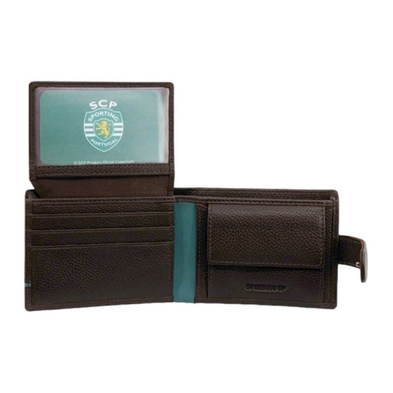Carteira Pequena c/ Presilha RFID SPORTING 3186 Castanha | Ref. 254.SCP3186C