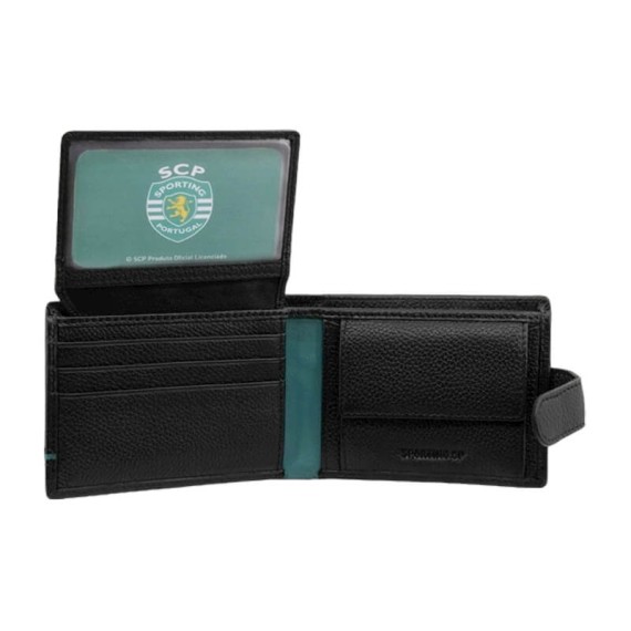 Carteira Pequena c/ Presilha RFID SPORTING 3186 Preta | Ref. 254.SCP3186P