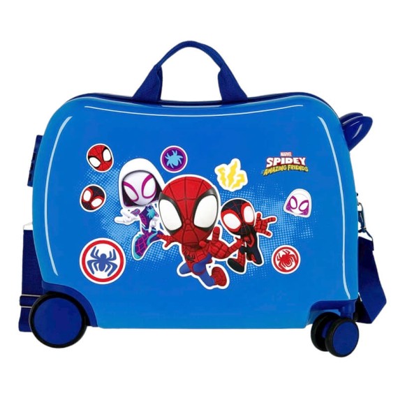 Mala de Viagem Infantil ABS 4 Rodas SPIDEY Go Webs Go Azul | Ref. 186.2829821