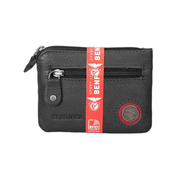 Porta-Moedas c/ Anel para Chaves BENFICA 1188 Preto | Ref. 254.SLB1188P