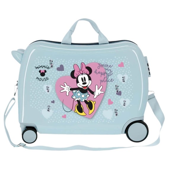 Mala de Viagem Infantil ABS 4 Rodas Minnie MY HAPPY PLACE Azul | Ref. 186.2799821