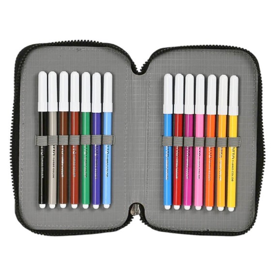 Estojo Escolar Duplo 28 Peças TRANSFORMERS Preta | Ref. 248.412205854