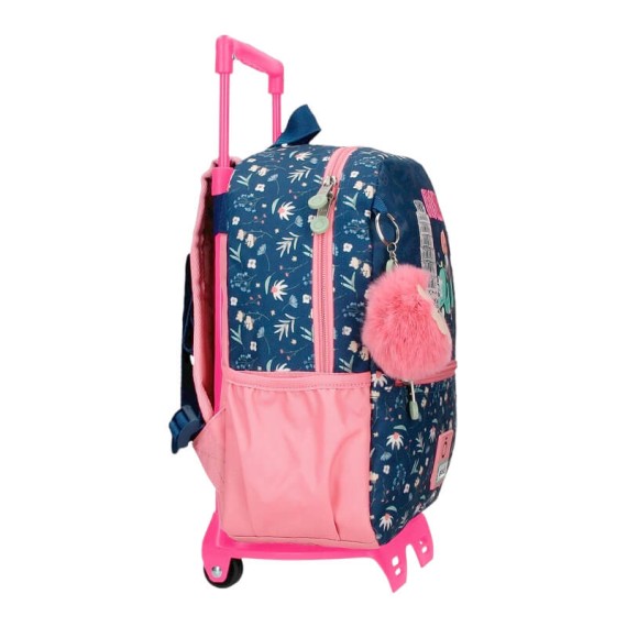 Mochila Adap. 32cm c/ Carro Enso CIAO BELLA Azul Escuro | Ref. 186.95723T1