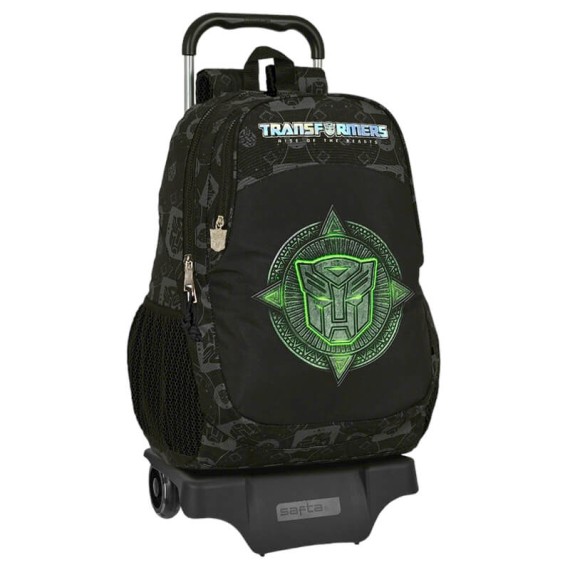 Mochila Escolar Adap. 44cm c/ Carro TRANSFORMERS Preta | Ref. 248.612205313