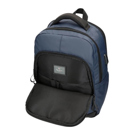 Mochila para Portátil 15.6” 2C Adap. Pepe Jeans HOXTON Azul Marinho | Ref. 186.7342332