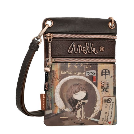 Anekke Mini Bolsa de Tiracolo SHÕEN Castanha | Ref. 280.37703-905