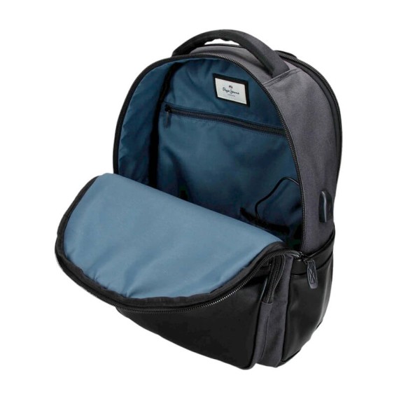 Mochila para Portátil 15.6” e Tablet 2C. Pepe Jeans GRAYS Preta | Ref. 186.7792531