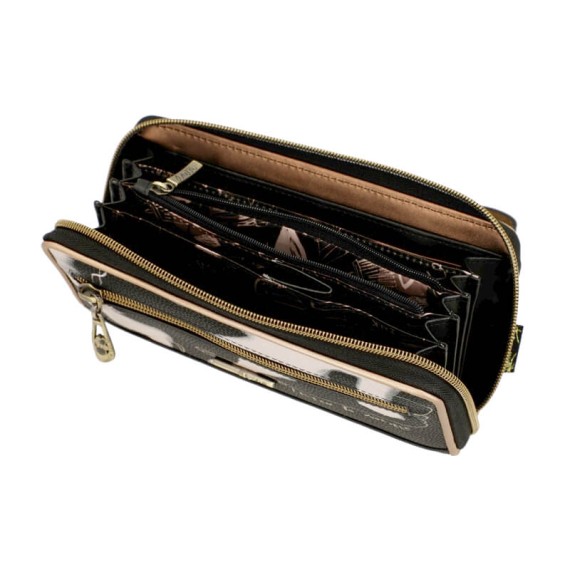 Anekke Carteira Grande Estampada RFID Nature Edition SHODŌ Preta | Ref. 280.37779-908