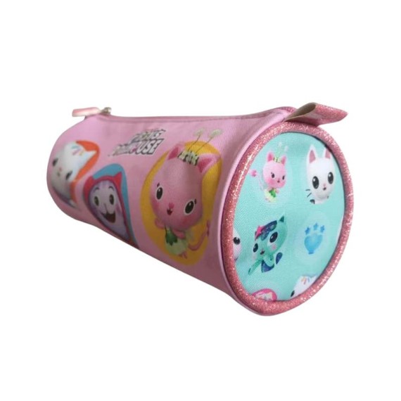 Estojo Escolar Redondo Gabby’s DOLLHOUSE Rosa | Ref. 339.GD00046