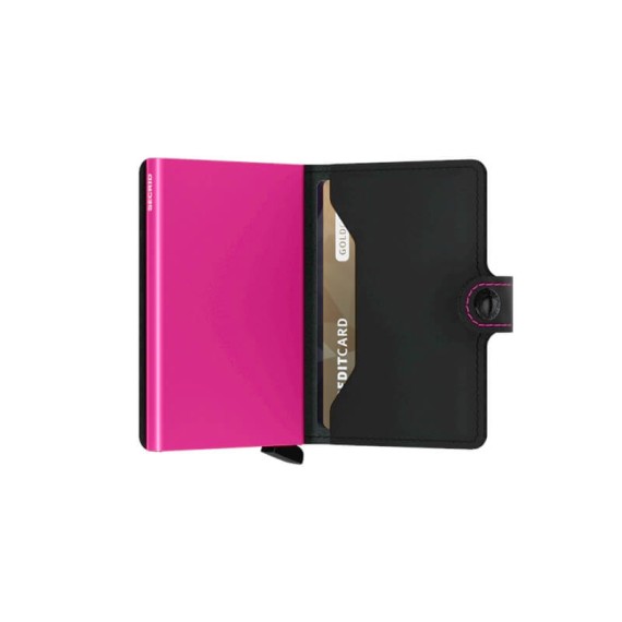 Secrid MINIWALLET Matte Black & Fuchsia | Ref. 297.MM-BF