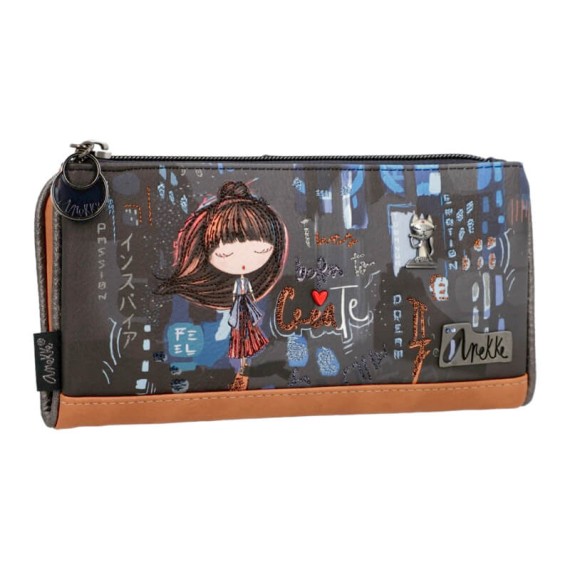 Anekke Carteira Grande Flexível RFID CONTEMPORARY Azul Escuro | Ref. 280.37809-906