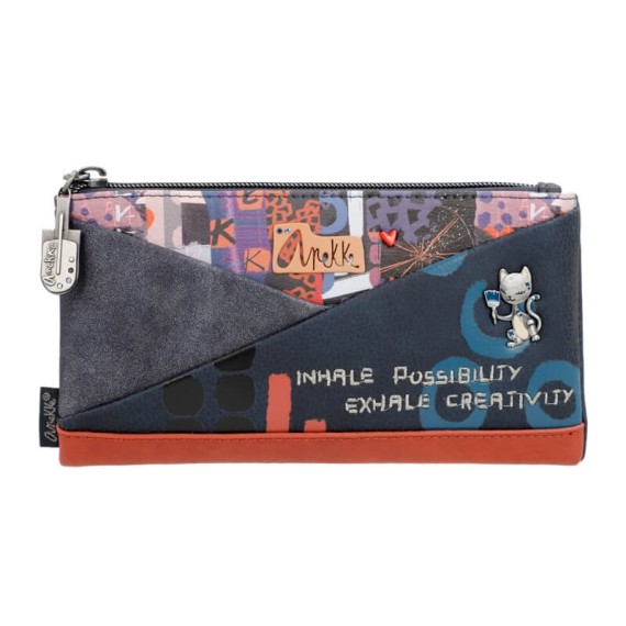 Anekke Carteira Grande Flexível RFID RFID ORIGAMI Azul Marinho | Ref. 280.37819-906