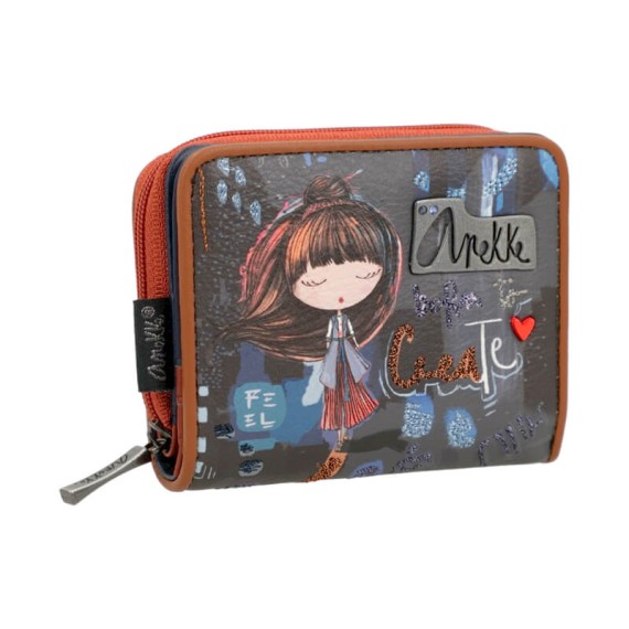 Anekke Carteira Pequena RFID CONTEMPORARY Azul Escuro | Ref. 280.37809-903