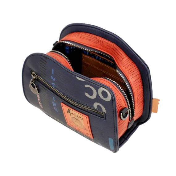 Anekke Mala de Ombro Geométrica CONTEMPORARY Azul Escuro | Ref. 280.37803-274