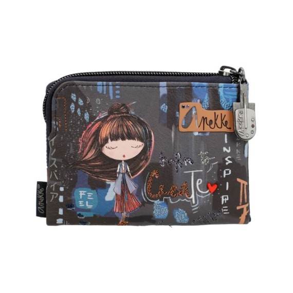 Anekke Carteira Pequena Flexível RFID CONTEMPORARY Azul Escuro | Ref. 280.37809-910