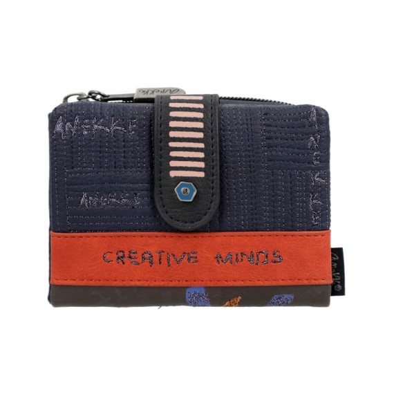 Anekke Carteira Pequena Flexível RFID CONTEMPORARY Azul Escuro | Ref. 280.37809-910