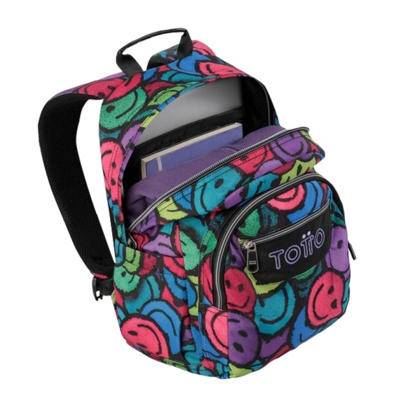 Mochila Escolar Emojis 40Cm Gommas Totto 6JR Multicolor | Ref. 330.MA04ECO018J6JR Mochila Escolar Emojis 40Cm Gommas Totto 6JR Multicolor | Ref. 330.MA04ECO018J6JR