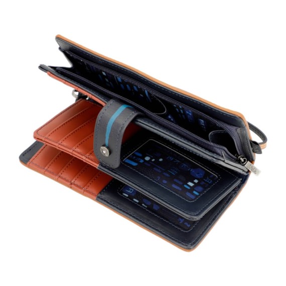 Anekke Carteira Grande RFID NAGARE Azul Marinho | Ref. 280.37819-901