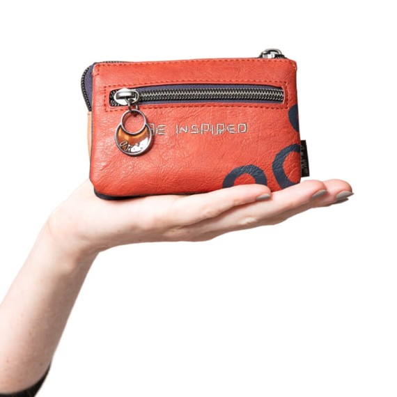 Anekke Porta-Moedas Triplo KYOMU Azul Marinho | Ref. 280.37819-010