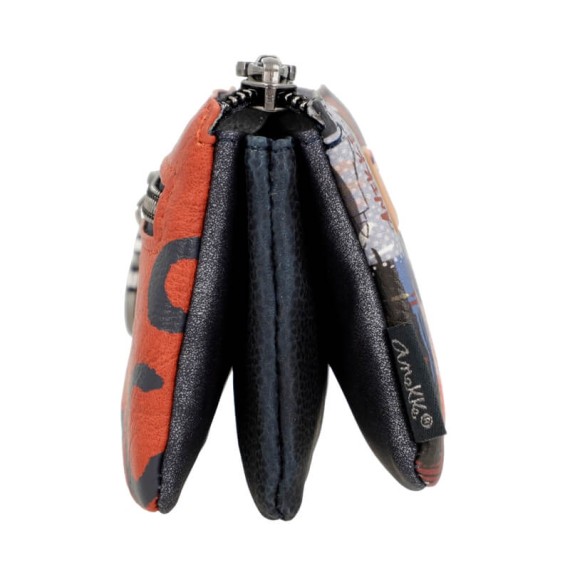 Anekke Porta-Moedas Triplo KYOMU Azul Marinho | Ref. 280.37819-010