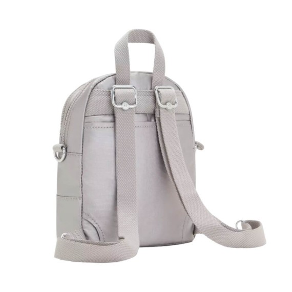 Mochila Pequena Conversível Kipling IVES MINI Smooth Silv Met | Ref. 187.40KI07460GA