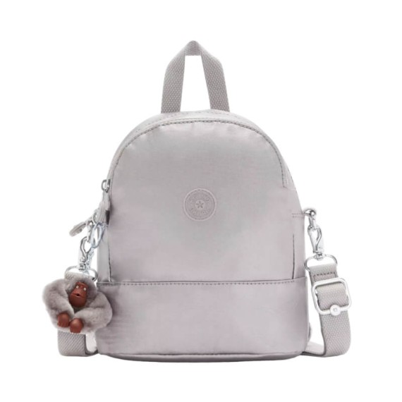 Mochila Pequena Conversível Kipling IVES MINI Smooth Silv Met | Ref. 187.40KI07460GA