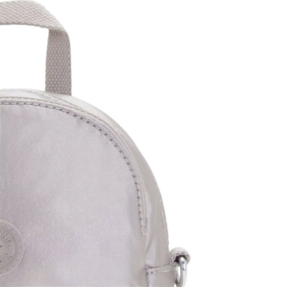 Mochila Pequena Conversível Kipling IVES MINI Smooth Silv Met | Ref. 187.40KI07460GA