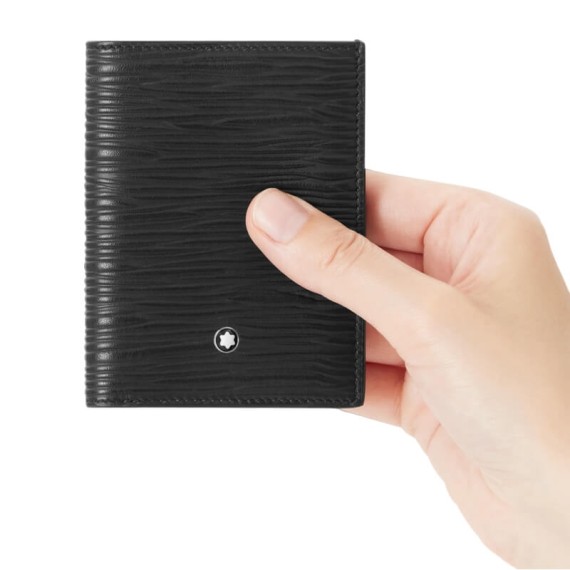 Carteira Mini Vertical 4CC Montblanc MEISTERISTÜCK 4810 Preta | Ref. 238.130924