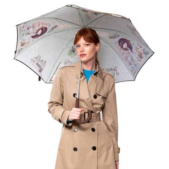 ANEKKE Guarda-Chuva Comprido Manual Amazonia Bege | Ref. 280.36700-322