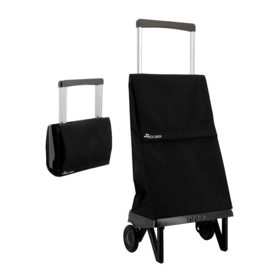 Rolser Carro de Compras PLEGAMATIC Desmontável Liso 2R 40L Preto | Ref. 253.040094