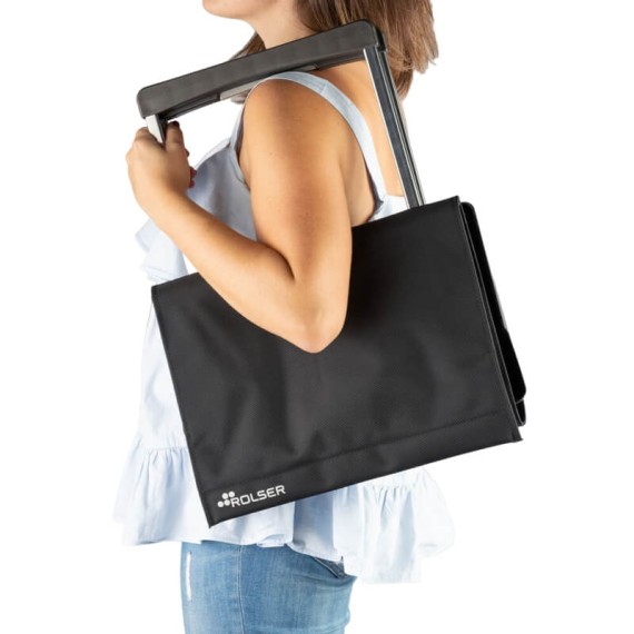 Rolser Carro de Compras PLEGAMATIC Desmontável Liso 2R 40L Preto | Ref. 253.040094