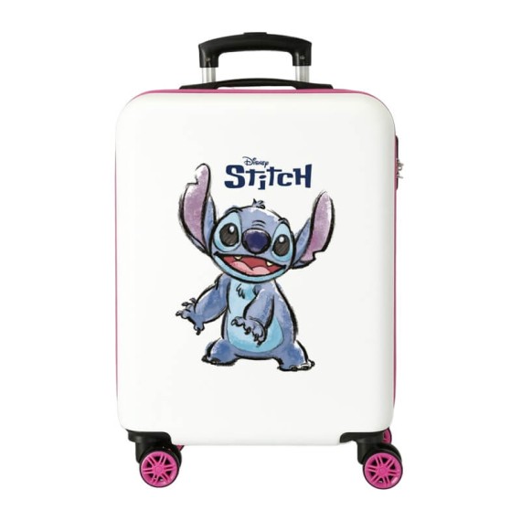 Mala de Cabine / Trolley 55cm 4 Rodas Stitch ADORABLE Branca | Ref. 186.4041141 Mala de Cabine / Trolley 55cm 4 Rodas Stitch ADORABLE Branca | Ref. 186.4041141