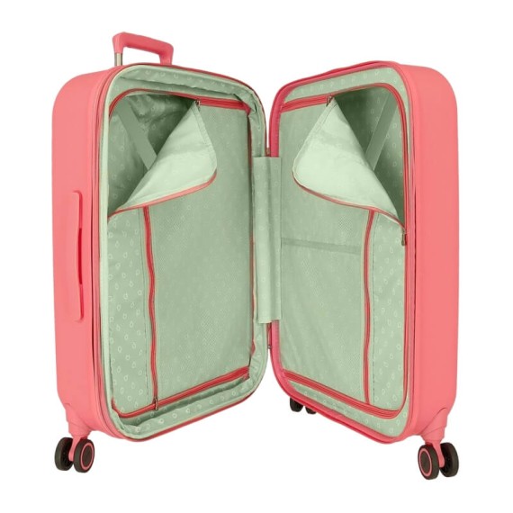 Mala de Viagem / Trolley Médio 70cm 4R Minnie DISNEY 100 HAPINESS Coral | Ref. 186.3669222